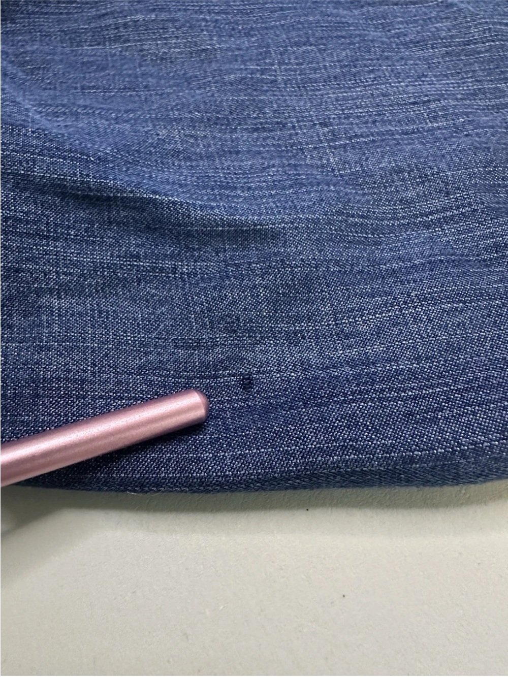 CLOTH & STONE Anthropology Sz M Blue Chambray Blouse Women's Peasant Top - Picture 11 of 12
